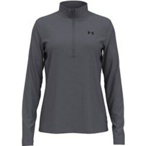 Under Armour Womens Pullover M Gray Tech Half-Zip Long Sleeve Runners Sporty